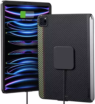 Чехол Pitaka MagEZ Case Pro с беспроводной зарядкой для iPad Pro 12.9" 2022/2021, черно-серый