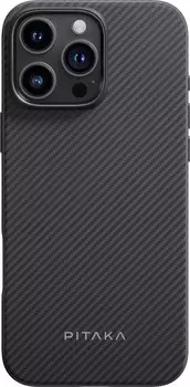 Чехол Pitaka Military-Grade Protective Case для iPhone 16 Pro, кевлар, черный