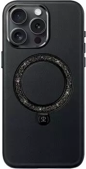 Чехол PYNANA Dancing Circle Series MagSafe для iPhone 16 Pro Max, черный