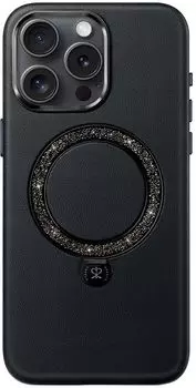 Чехол PYNANA Dancing Circle Series MagSafe для iPhone 16 Pro, черный