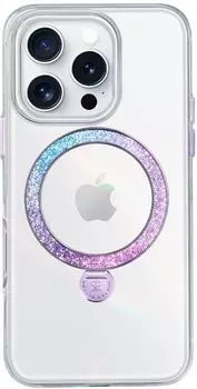 Чехол PYNANA Dancing Streamer Series MagSafe для iPhone 16 Pro Max, фиолетовый