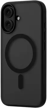Чехол uBear Cloud Case MagSafe для iPhone 16, silk-touch, черный