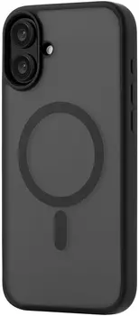 Чехол uBear Cloud Case MagSafe для iPhone 16 Plus, silk-touch, черный