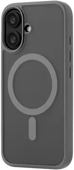 Чехол uBear Cloud Case MagSafe для iPhone 16, silk-touch, серый