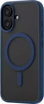 Чехол uBear Cloud Case MagSafe для iPhone 16, silk-touch, темно-синий