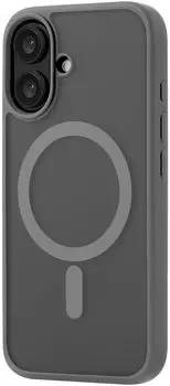 Чехол uBear Cloud Case MagSafe для iPhone 16, silk-touch, серый