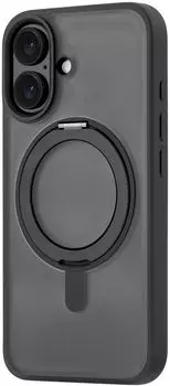 Чехол uBear Сlip 360 Case MagSafe для iPhone 16, silk-touch, черный