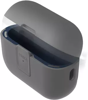 Чехол Uniq Clyde для AirPods Pro 2, темно-синий+серый