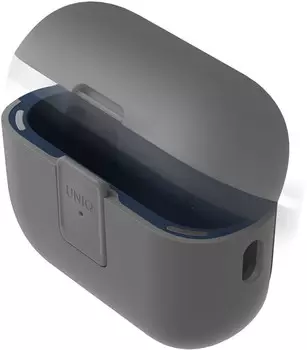 Чехол Uniq Clyde для AirPods Pro 2, темно-синий+серый
