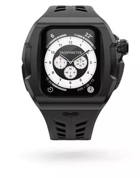 Чехол Y24 для Apple Watch 45 мм, сталь/силикон, черный