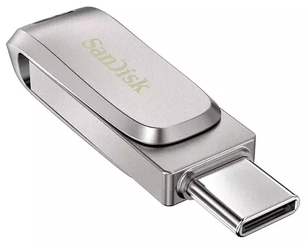 Флэш-накопитель SanDisk Ultra Dual Drive Luxe USB-C, 1ТБ, серебристый