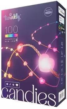 Гирлянда Twinkly Candies Heart-Shaped 100 LED, 6 м