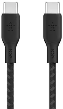 Кабель Belkin Boost Charge Braided USB-C - USB-C, 2 м, нейлон, черный