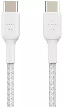 Кабель Belkin BoostCharge Braided USB-C - USB-C, 2 м, нейлон, белый