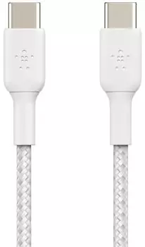 Кабель Belkin BoostCharge Braided USB-C - USB-C, 2 м, нейлон, белый