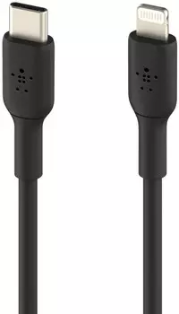 Кабель Belkin BoostCharge USB-C - Lightning, 1 м, пластик, черный