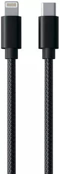 Кабель moonfish USBC - Lightning 1 м, нейлон, черный