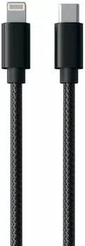 Кабель moonfish USBC - Lightning 1 м, нейлон, черный