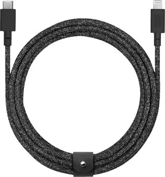 Кабель Native Union Belt Cable USB-С - Lightning, 3м, нейлон, черный