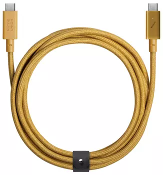 Кабель NU Belt Cable USB-C - USB-C, 2,4 м, нейлон, крафтовый
