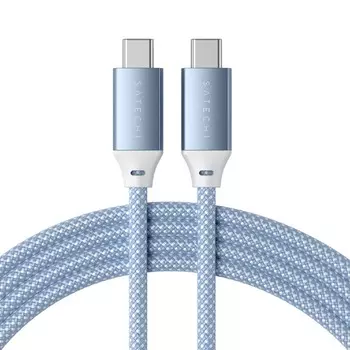 Кабель Satechi USB-C - USB-C, 2м, текстиль, синий