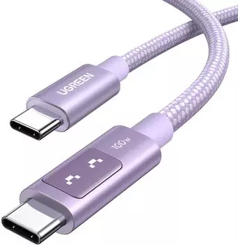Кабель UGREEN L509 USB-C - USB-C, 1м, розовый