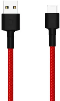 Кабель Xiaomi USB Type-C, 1 м, плетеный, красный