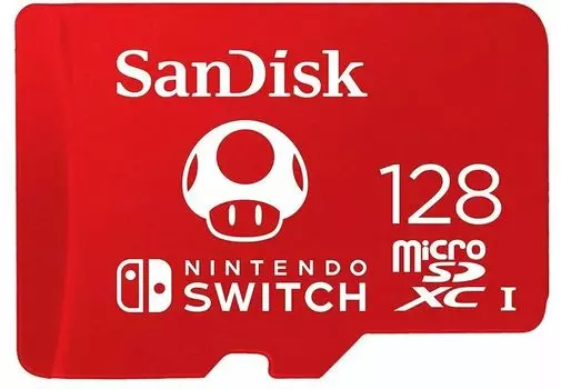Карта памяти SanDisk microSDXC Nintendo Switch 128 ГБ, красный