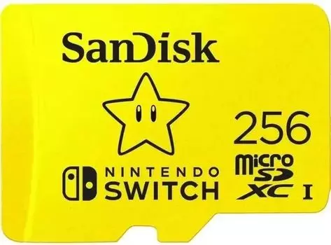 Карта памяти SanDisk microSDXC Nintendo Switch 256 ГБ, желтый