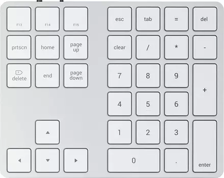 Клавиатура Satechi Aluminum Extended Keypad, серебристый