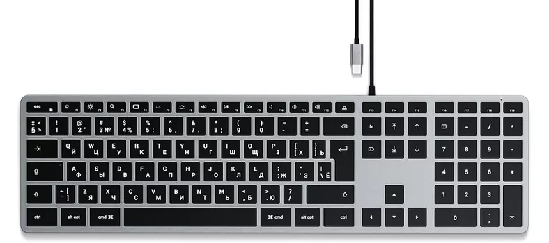 Клавиатура Satechi Slim W3, USB-C, «серый космос»