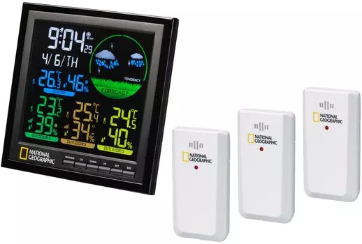 Метеостанция Bresser National Geographic с 3 датчиками, черный