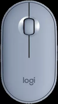 Мышь Logitech M350 Pebble Wireless, серо-голубой
