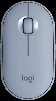 Мышь Logitech M350 Pebble Wireless, серо-голубой