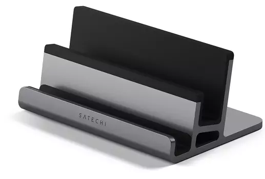 Подставка двойная Satechi Dual Vertical Laptop Stand, серый космос