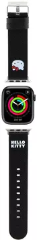 Ремешок Hello Kitty Head для Apple Watch 38/41 мм, кожа, черный