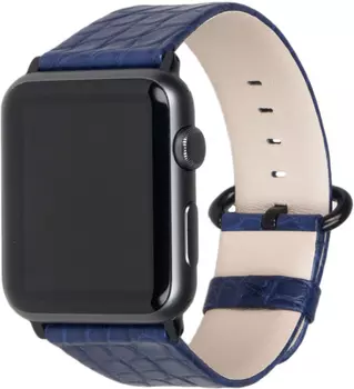Ремешок Marcel Robert для Apple Watch 42/44 мм, аллигатор, синий