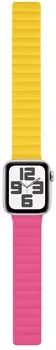 Ремешок moonfish для Apple Watch 38/40 мм, силикон, малиновый/желтый