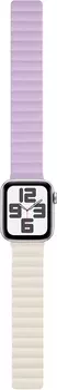 Ремешок moonfish для Apple Watch 38/40 мм, силикон, лиловый/светло-бежевый