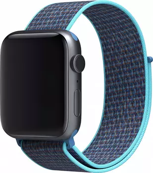 Ремешок moonfish для Apple Watch 42/44/45/49 мм, нейлон, лазурный