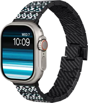 Ремешок Pitaka Mosaic для Apple Watch, 38/49 мм, карбон, черный