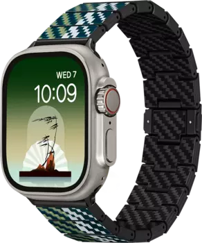 Ремешок Pitaka Wind для Apple Watch, 38/49 мм, карбон, черный