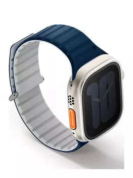 Ремешок Uniq Revix Evo для Apple Watch 42/44/45/49 мм, силикон, синий/белый