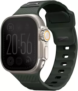 Ремешок Uniq Stride Rubber для Apple Watch 42/49 мм, силикон, темно-зеленый