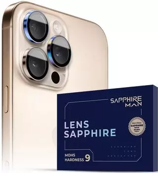 Сапфировая защита SAPPHIREMAN для линз камеры iPhone 16 Pro/Pro Max, черный