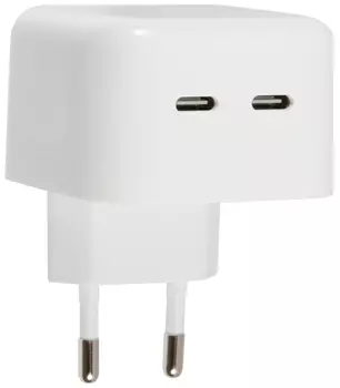 Сетевое зарядное устройство moonfish 2xUSB-C, 35Вт, белый