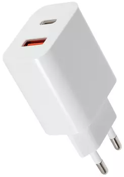 Сетевое зарядное устройство moonfish USB-A + USB-C, PD, 20 Вт, белый