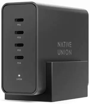 Сетевое зарядное устройство Native Union 4xUSB-C, 140 Вт, черный
