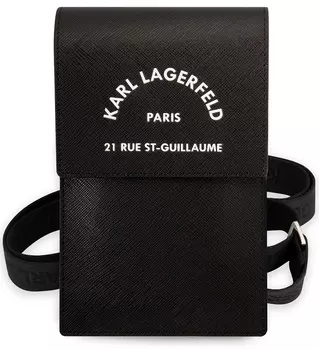 Слинг-чехол Lagerfeld Pouch Saffiano RSG для iPhone, черный