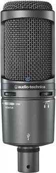 Студийный микрофон Audio-Technica AT2020USB+, черный